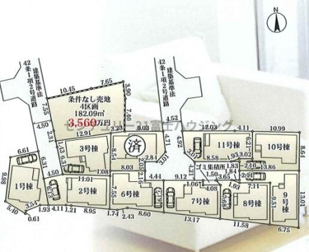 神奈川県茅ヶ崎市香川5丁目の新築一戸建ての全体区画図