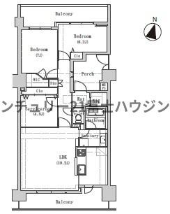 神奈川県茅ヶ崎市緑が浜の中古マンションの間取り図