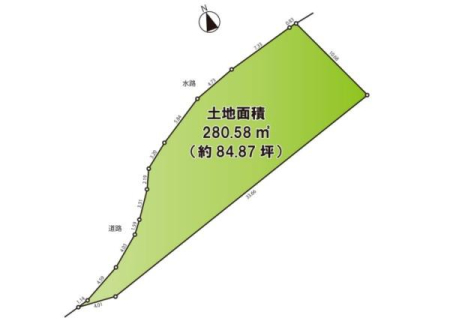 神奈川県鎌倉市二階堂の土地の間取り図