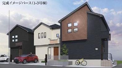 神奈川県高座郡寒川町一之宮3丁目の新築一戸建ての現地外観写真