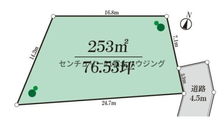 �_�ސ쌧����s���q�̓y�n�̊Ԏ��}