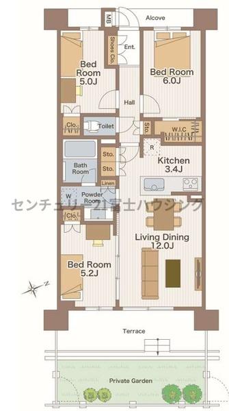 �_�ސ쌧������s�����̒��Ã}���V�����̊Ԏ��}