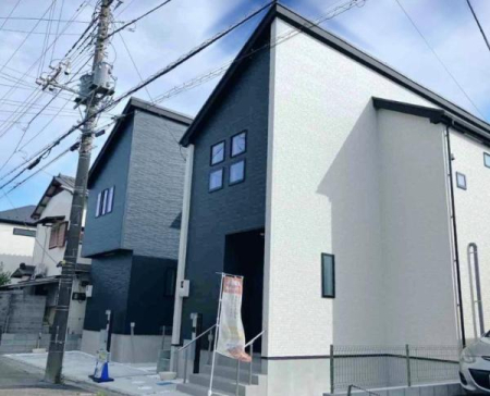 神奈川県平塚市札場町の新築一戸建ての現地外観写真