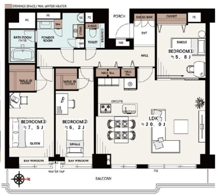 �_�ސ쌧����s�А�2���ڂ̒��Ã}���V�����̊Ԏ��}