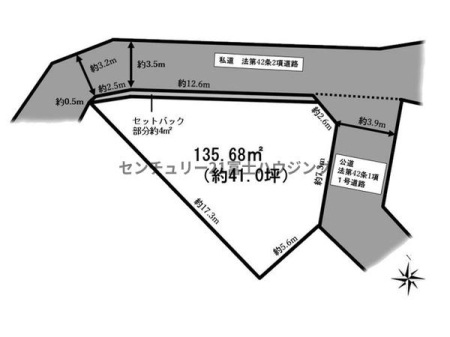 �_�ސ쌧����s�ғ�3���ڂ̓y�n�̊Ԏ��}