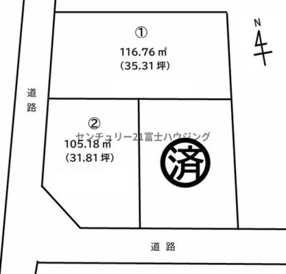 �_�ސ쌧������s��̓y�n�̊Ԏ��}