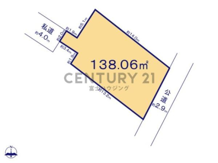 �_�ސ쌧����s�ғ��V��3���ڂ̓y�n�̊Ԏ��}