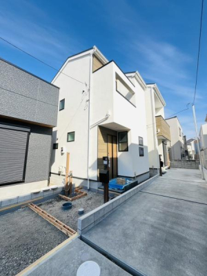 神奈川県茅ヶ崎市緑が浜の新築一戸建ての現地外観写真