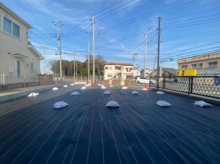 神奈川県藤沢市亀井野の土地の現地土地写真