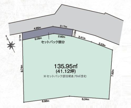 �_�ސ쌧����s�ғ�6���ڂ̓y�n�̊Ԏ��}